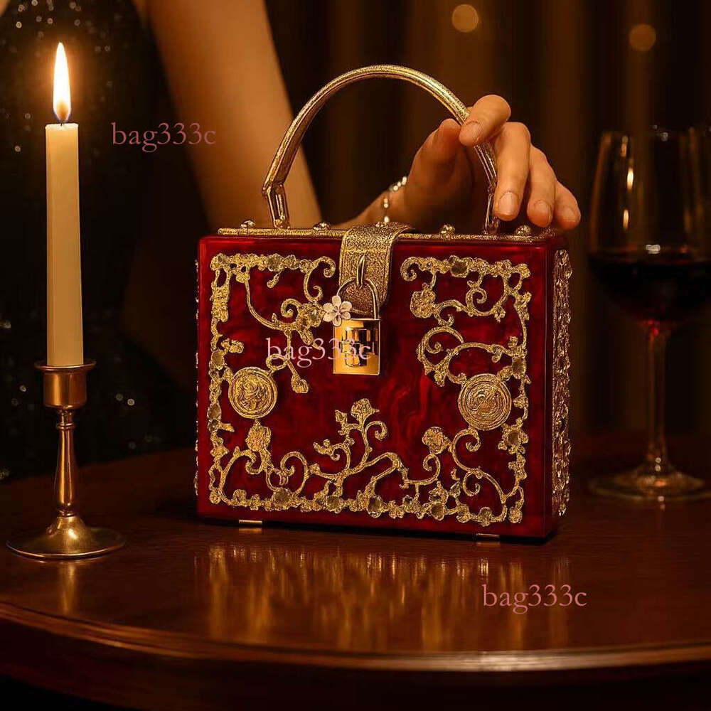 New Arrivals And American Acrylic Evening Hollow Metal Carved Diamond-Encrusted Handbag Single Shoulder Crossbody Women's Bag Export MASA MASA