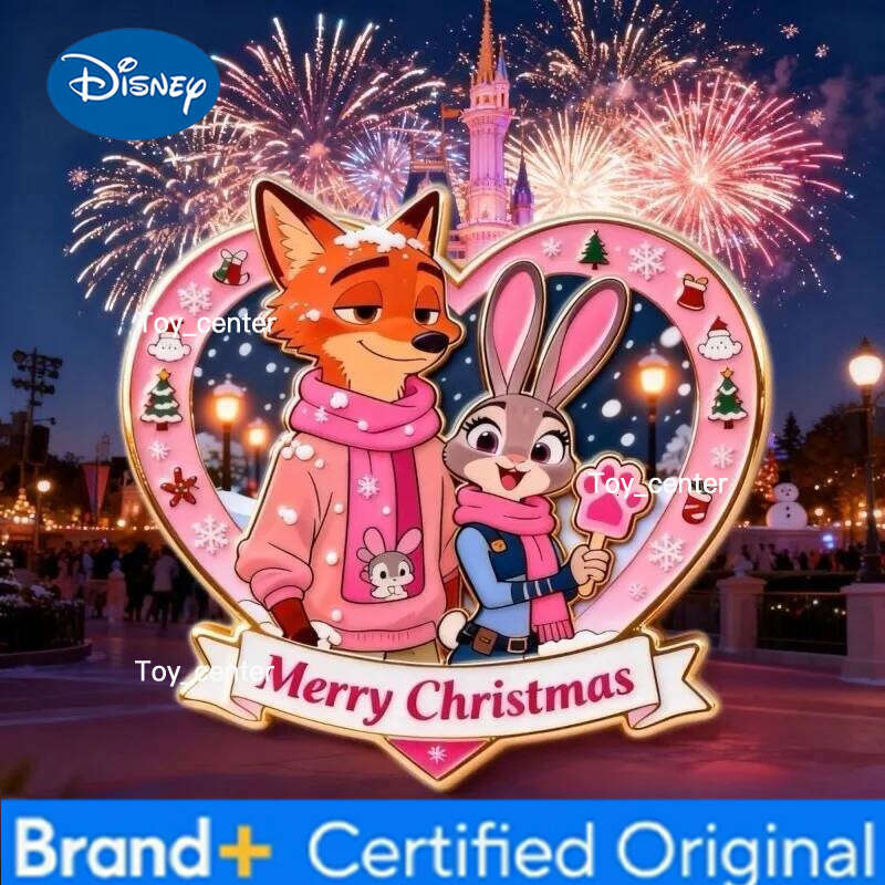 Disney Cute Zootopia 2 Cartoon Nick Judy Magnetic Fridge Magnet Christmas Design High Aesthetic Value Acrylic Material Toy Collectible H260123