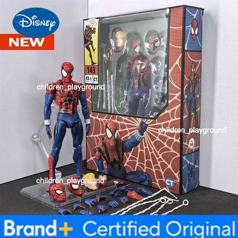 Disney CT Full Range In Stock Spiderman Mafex 143 Ben Reilly Comic Ver The Amazing Spider-Man 001 Anime Action Figure Toys Gift H260123