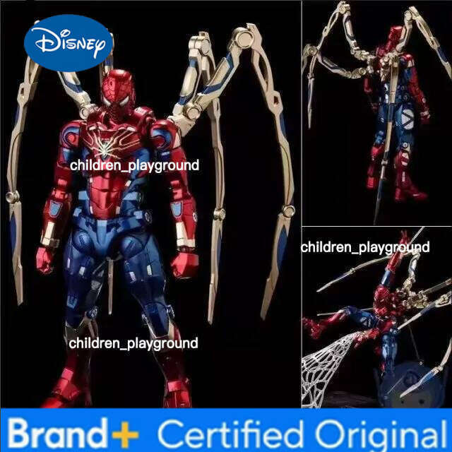 Disney Iron Spider Man 20cm Action Figure Anime Cartoon Movable Joints Model Toy Car Room Decoration Doll Collection Birthday Gift Kid H260123