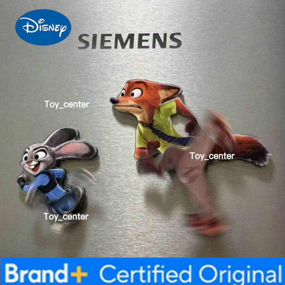 Disney 2026Decor Zootopia Rotating Magnetic Fridge Stickers High Quality Acrylic Decor Perfect New Year Gift for Friends H260123