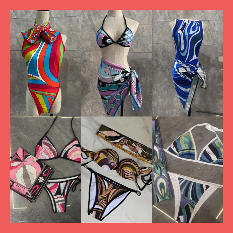 Bikinis set designer swimwear sexy swimsuit pucci bathing suit women swim suit summer fashion sexy bikini swimming suit for women beach scrunch clothing