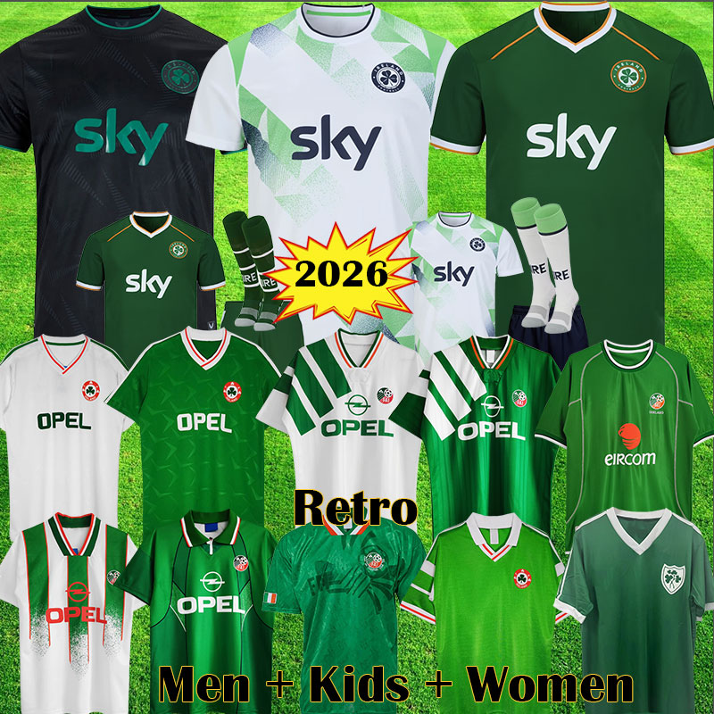 Ireland Jersey 2026 Home Away PARROTT FERGUSON Soccer Jerseys 25 26 National Team football shirts top men kids sets 1986 1990 1992 1994 1995 1996 2002 classic kits
