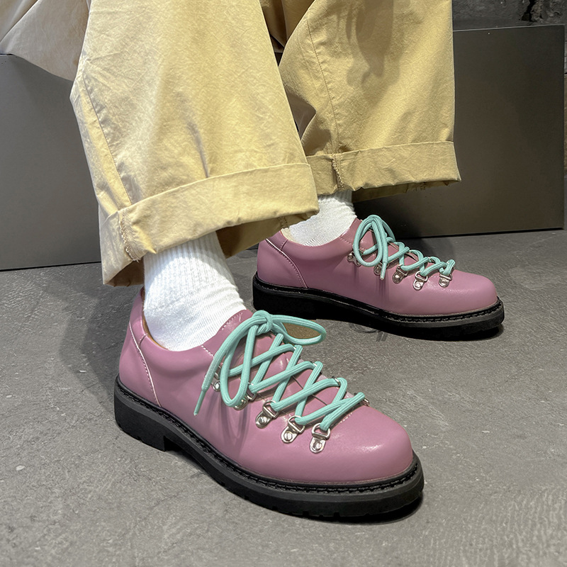 New Design Shoes Men's Derby Shoes 2026, Lace-Up Casual Leather Shoes with Hidden Height Increase Sole, Classic Platform Oxfords