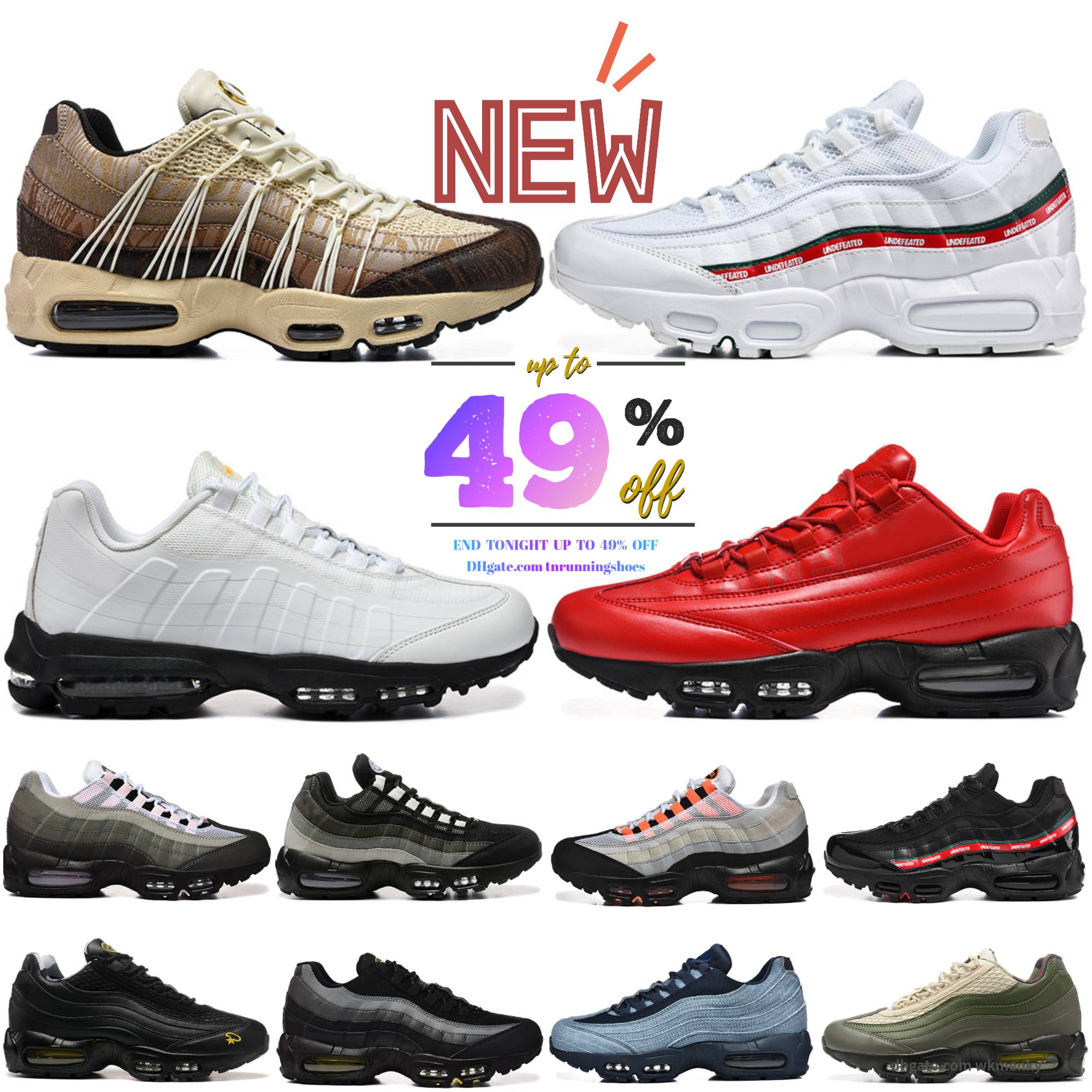 Top Mens 95 Running Shoes Designer Undefeated Sail x Neon 95s Triple Black Honey Baltic Blue Gradient Pink Foam Mandarin 2.0 Aurora Gutta Green Gusto trainers sneakers