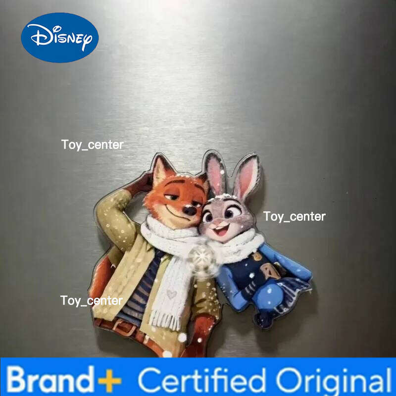 Disney Hot Anime Zootopia 2 Cartoon Character Creativity Acrylic Rotating Magnetic Attachment Fridge Magnet H260123