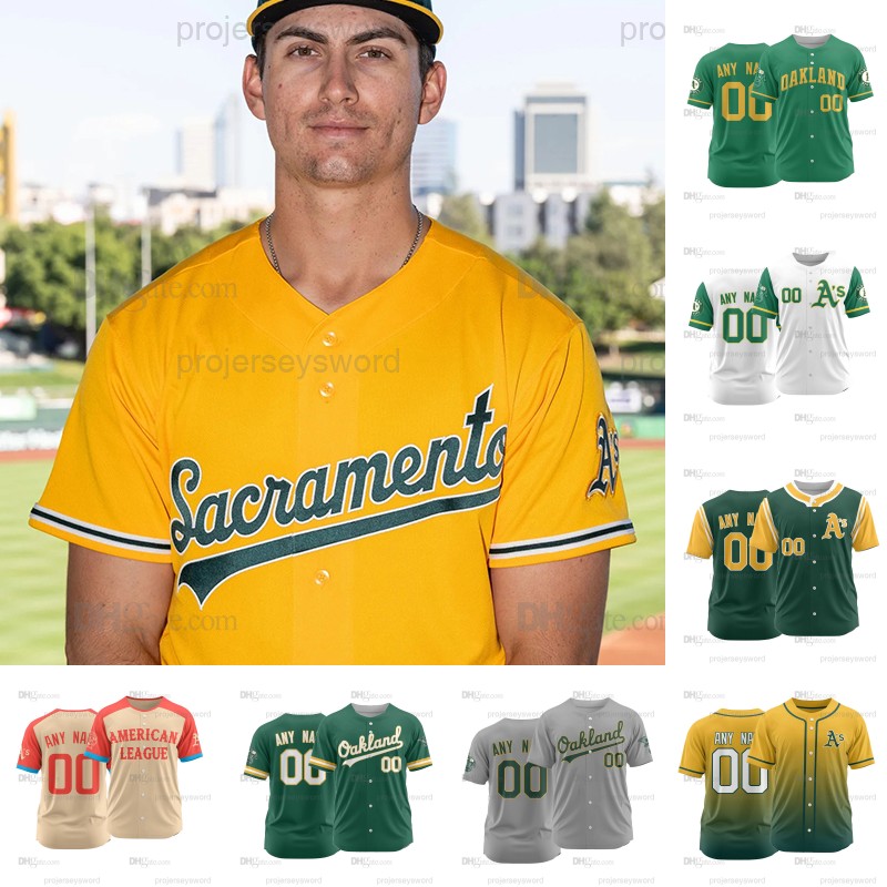 Sacramento Brent Rooker Athletics Baseball Jersey Nick Kurtz Tyler Soderstrom Shea Langeliers Austin Wynns Lawrence Butler Colby Thomas Denzel Clarke