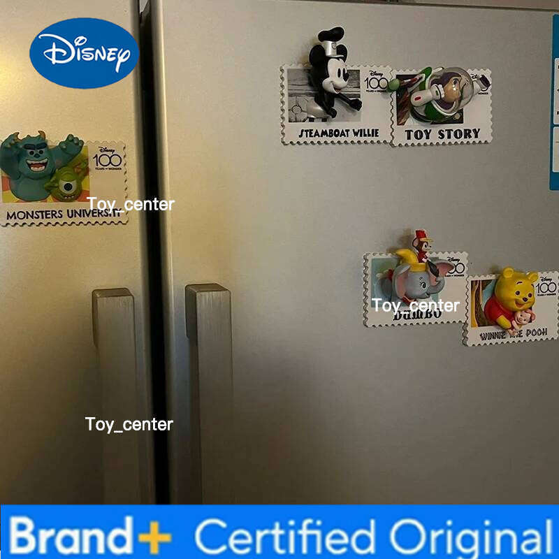 Disney 100th Anniversary Vintage Stamp Blind Creative Refrigerator Magnet Mystery Box Collect Holiday Gifts For Friends And H2601231