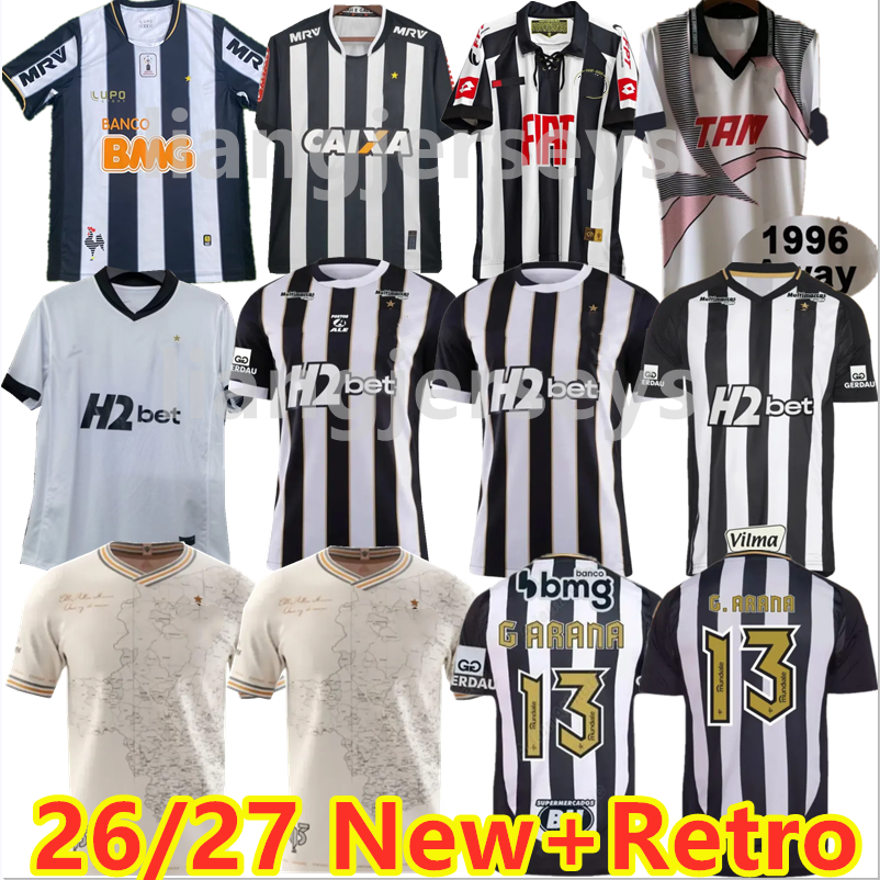 4XL 26 27 Atletico Mineiro Retro Home Away Soccer Jerseys RONALDINHO LUAN ALONSO RONY VARGAS ZARACHO PAULINHO uniform men's and women's children's set football shirt