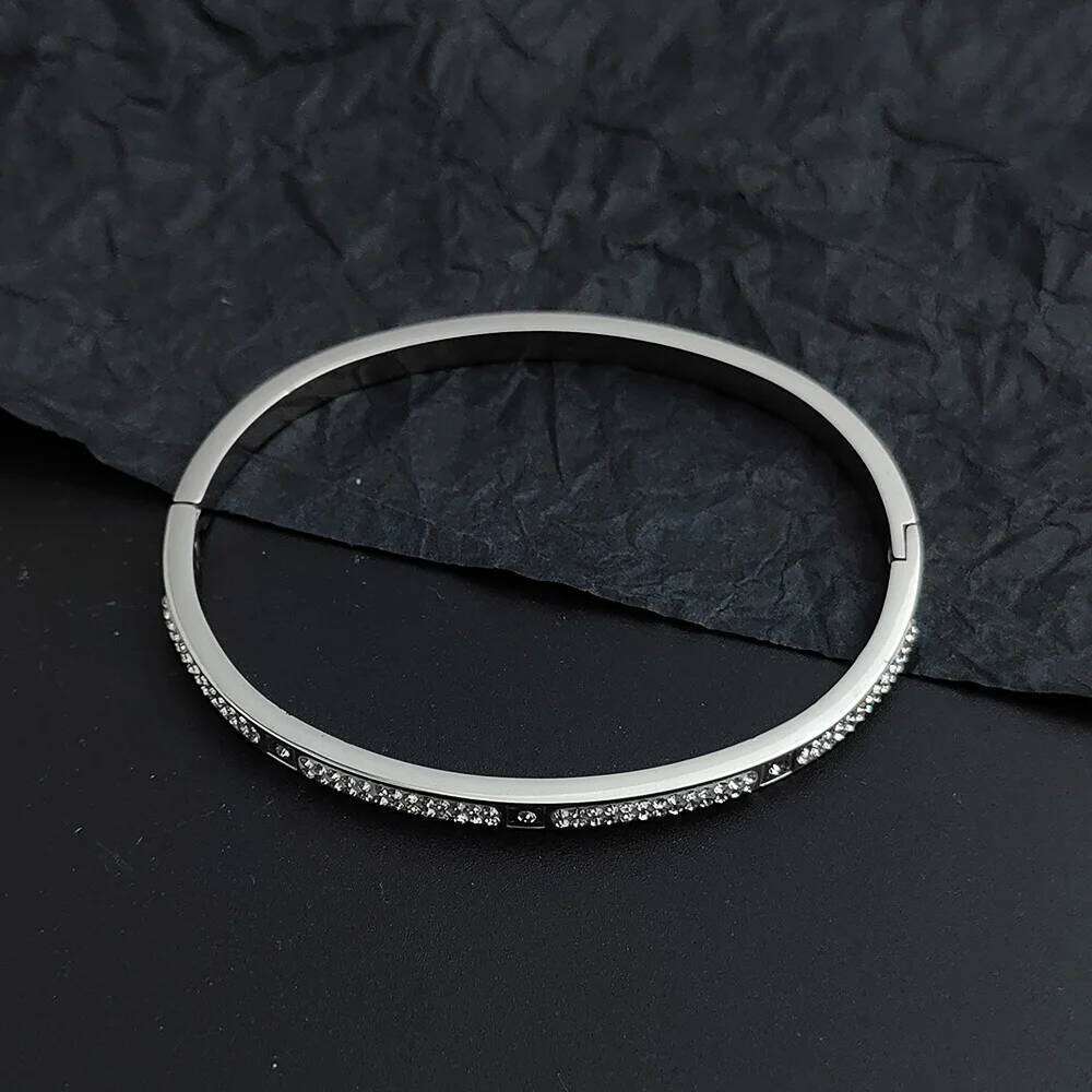 New baby's breath zircon O-shaped opening adjustable high-quality gold-plated women's bracelet, wedding party jewelry Z260123