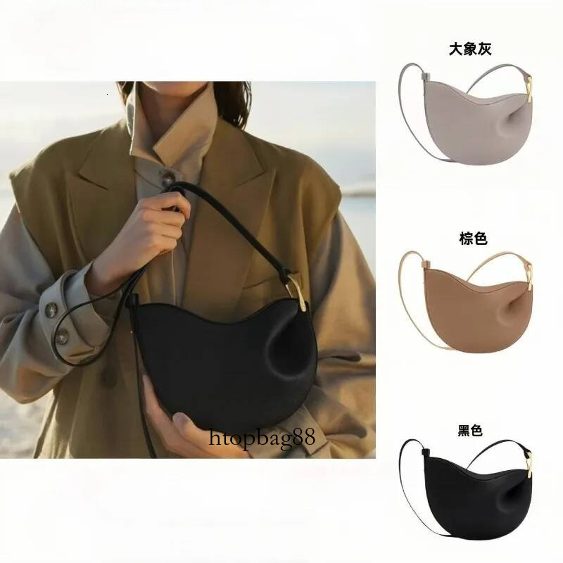 Pea Boling En Saddle Bag, niche design, Tonca leather bag, one shoulder crossbody bag