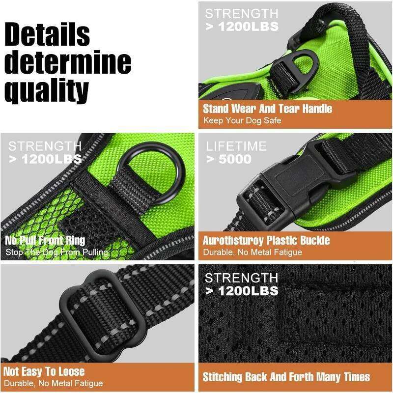 Glowing Luminous Harnesses Essential for Walking Safety at Night Dog Vest with Three LED Light Modes Rechargeable 26W01123