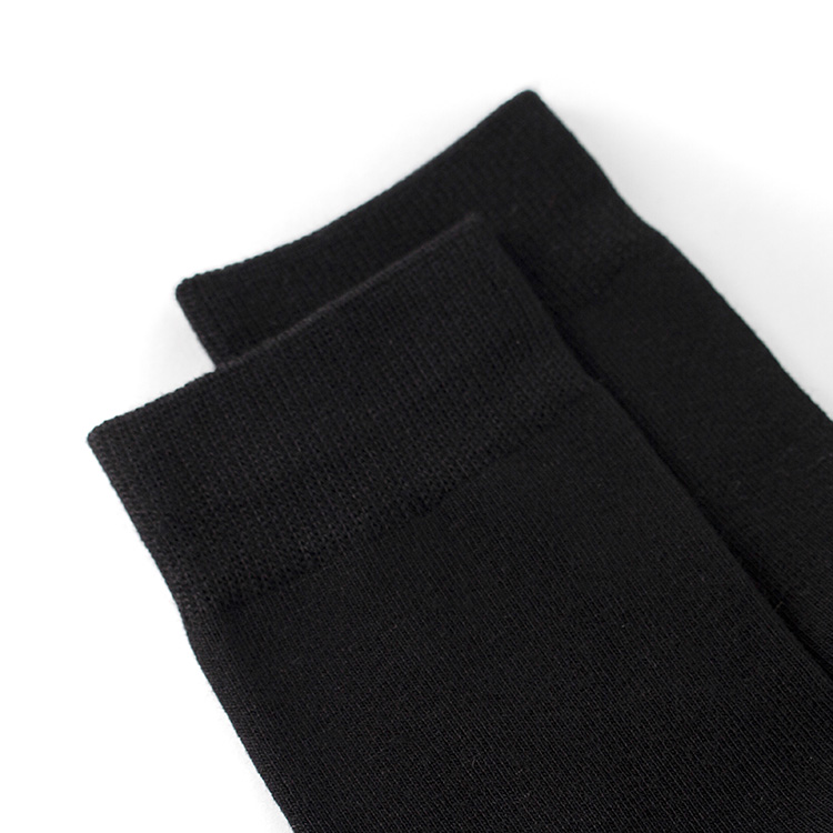 Men's Bamboo Crew Socks, Classic Black Breathable Casual Dress Socks, Soft Comfort Everyday Work Socks for Men