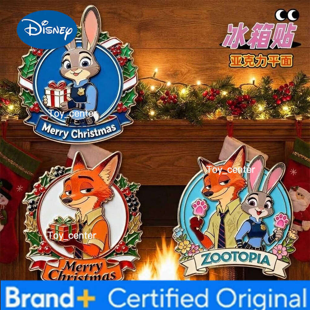 Disney Zootopia Acrylic Magnetic Cartoon Ice Decoration High Value Trendy Creative Good Drama Fridge Sticker New H26012311