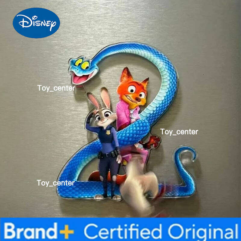 Disney Zootopia 2 Rotating Magnetic Stickers, High-Value New-Style Acrylic Refrigerator Decoration, Perfect for Gifting H260123