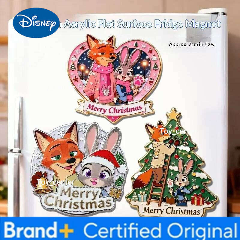 Disney Zootopia Fridge Magnet 2024 New High Quality Acrylic Material Nick Judy Christmas Decoration Gift for Fans H260123