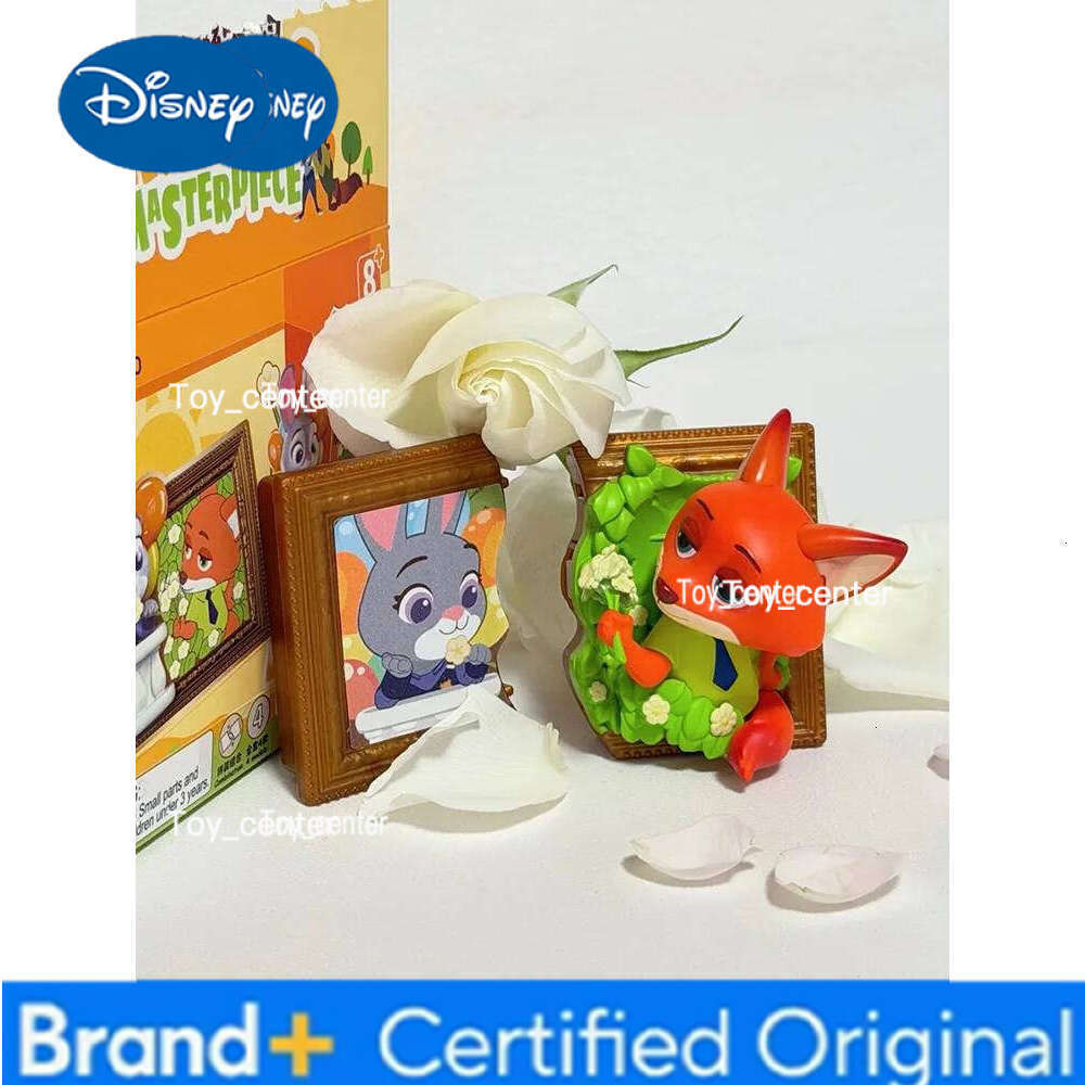 Disney Miniso Collection Famous Painting Magnetic Toys Blind Boxes Movie Peripheral Figurines Nick Judy Stitch Desktop Ornament H260123