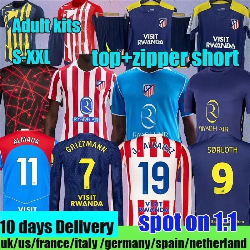 Atleticos de Madrid jerseys 2026 GRIEZMANN ALXE B. LLORENTE KOKE J. ALVAREZ BAENA ALMADA ATM football shirt uniforms ALVAREZ GALLAGHER 25 26 Atleticos de Madride