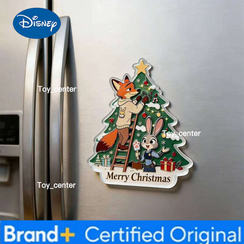 Disney 3pcs Zootopia 2 Nick Judy Acrylic Magnetic Suction Flat Refrigerator Sticker Room Decoration Accessories Festival Gift H260123