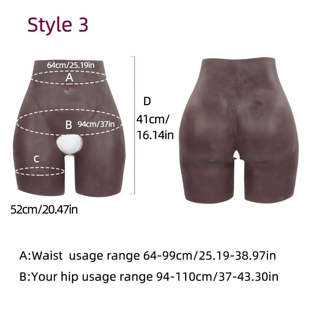 Silicone Butt Hip Enhancement Women Open Crotch Pants Artificial Shaper Padded Cosplay Underwear Buttocks Shaping Clothes 260121 - view 6