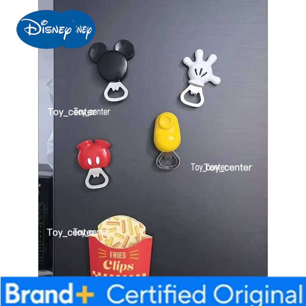 Disney Cartoon Mickey Mouse Bottle Opener Magnetic Fridge Decor Cute Figure Refrigerator Magnet Accessory Tool H260123
