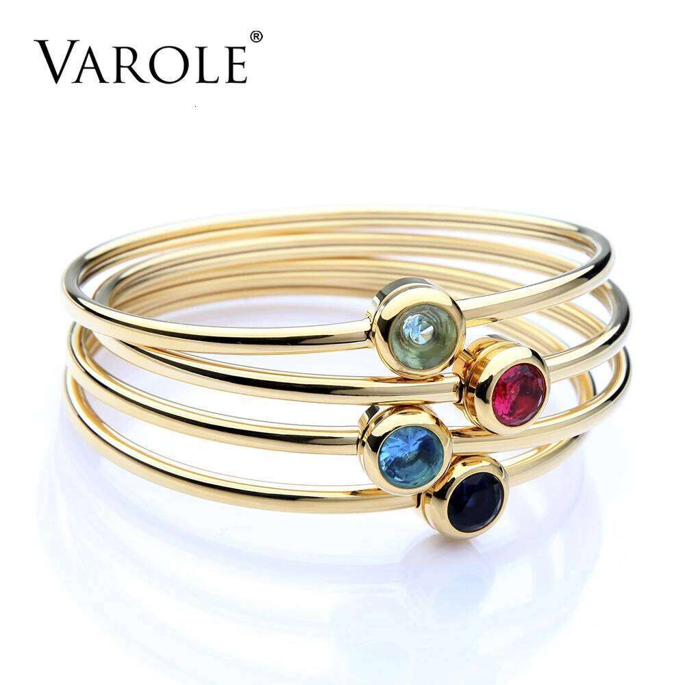 Can Open Shining Crystal Cuff For Women Jewelry Stainless Steel Gold Color Bracelets & Bangles Female Pulseras Z260123