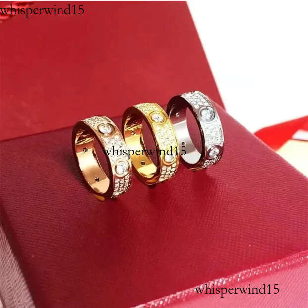 love Ring designer Carter ring Classic for Rings Cluster Rings Women diamonds Designer Jewelry love White Cross Stud Flower Wedding carts Rings size 5-11 4bc