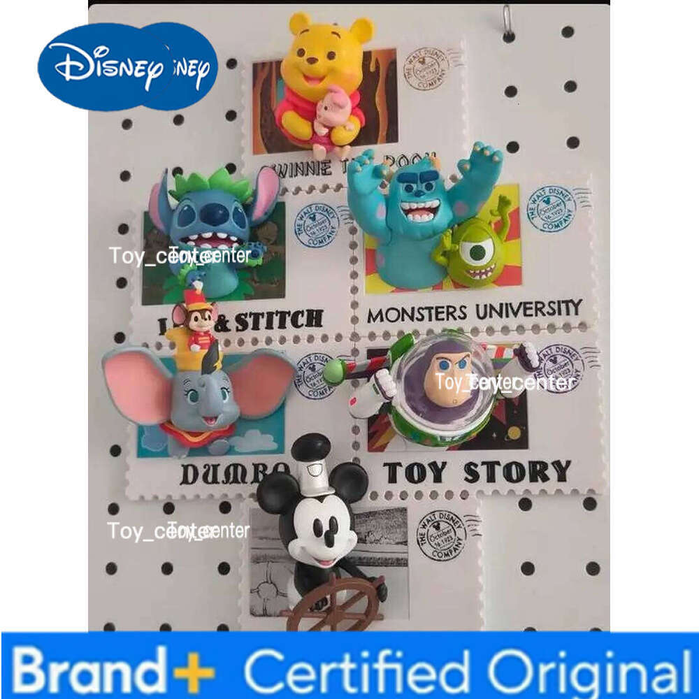 Disney 100th Anniversary Vintage Stamp Blind Creative Refrigerator Magnet Mystery Box Collect Holiday Gifts For Friends And H26012311