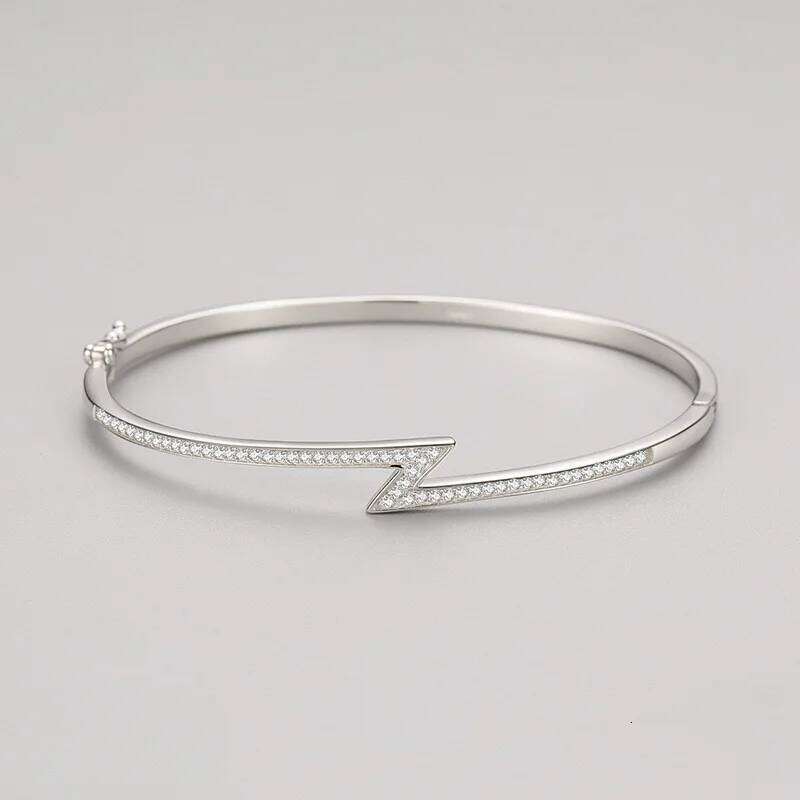Top Quality Fashion Lovely Pure Sterling Real 925 Silver Bangle Cute Diamond Party 2025 Jewelry Z260123