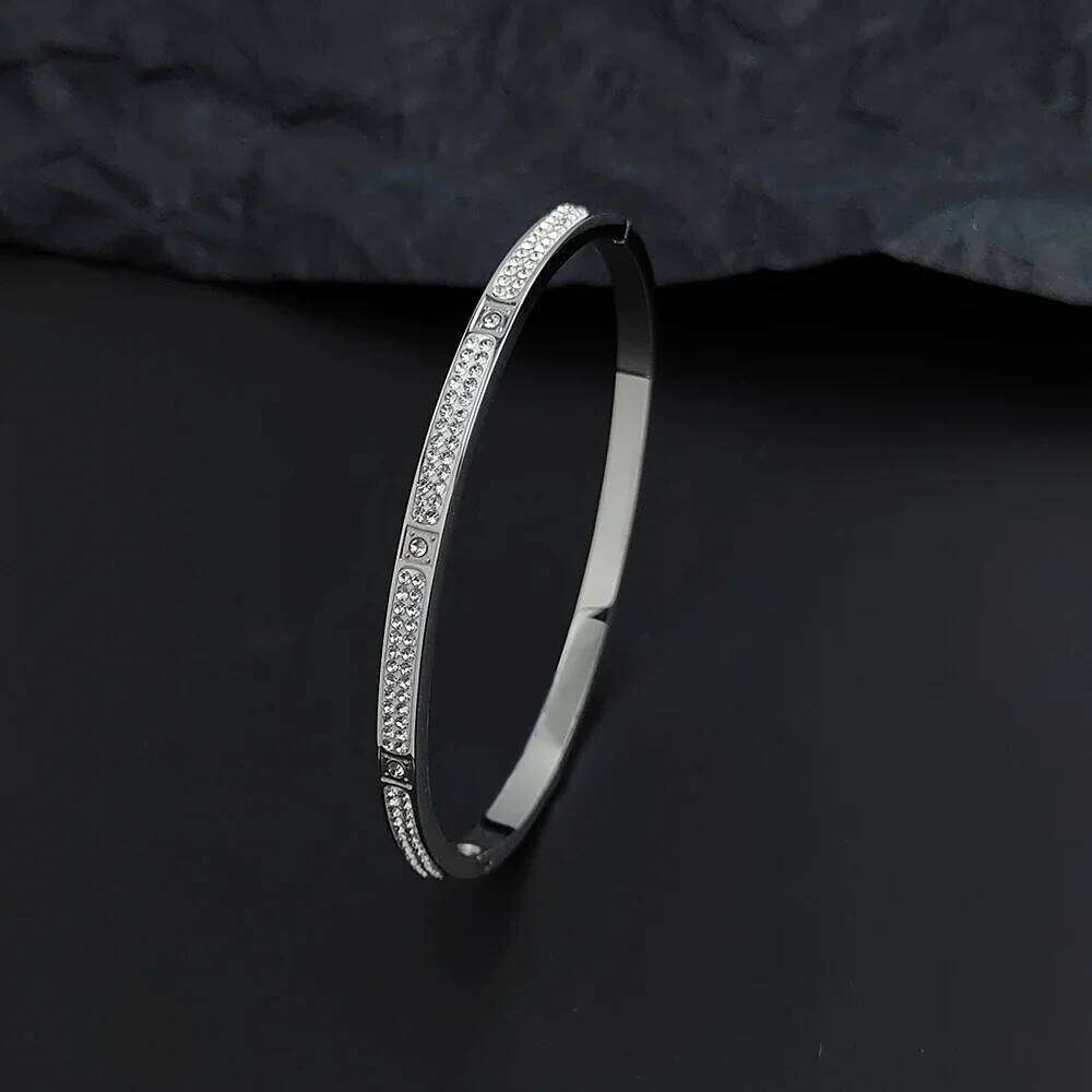 New baby's breath zircon O-shaped opening adjustable high-quality gold-plated women's bracelet, wedding party jewelry Z260123