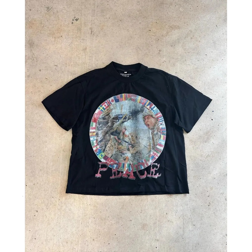 Harajuku Peaceinwar Graphic T Shirts Oversized T Shirt Couple Pro Choice Gothic Retro Streetwear American Y2k Tops Men Clothing 260121