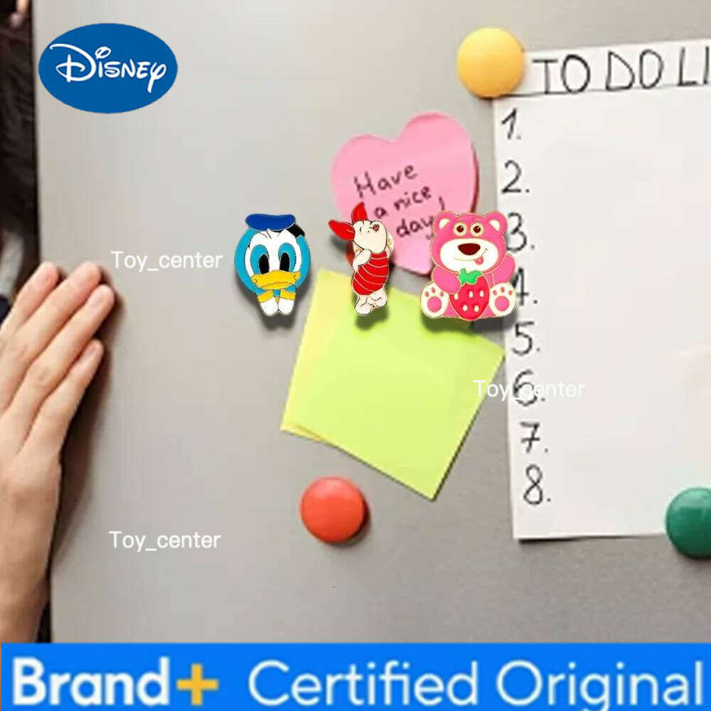 Disney 3 Pcs Anime Cartoon Character Cute Lotso & Donald Duck Piglet Exquisite Creativity Brooch Refrigerator Magnets Decorative Gift H260123