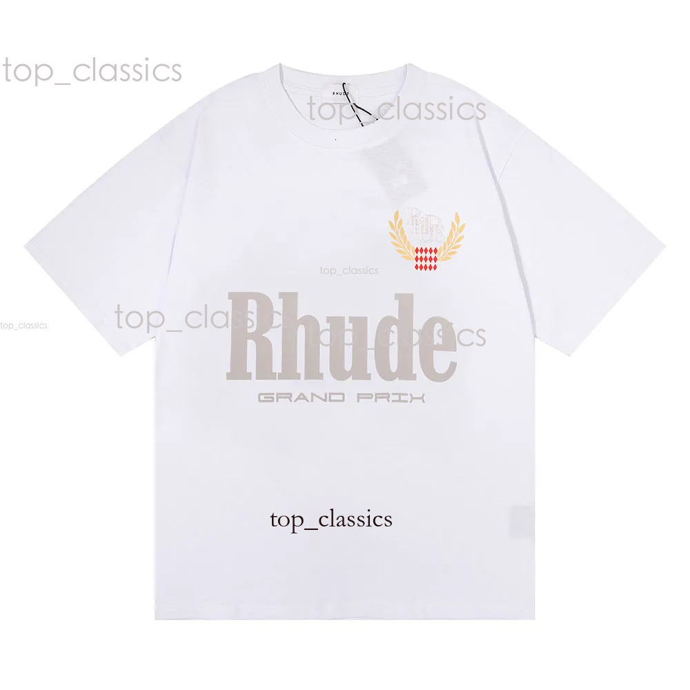 Rhudetee Designer Mens Rhudemen T Shirt Summer Rhudelys Shirt Men Women Short Sleeve Tshirt Casual Loose Fashion High Street Hip Hop Treetwear 897