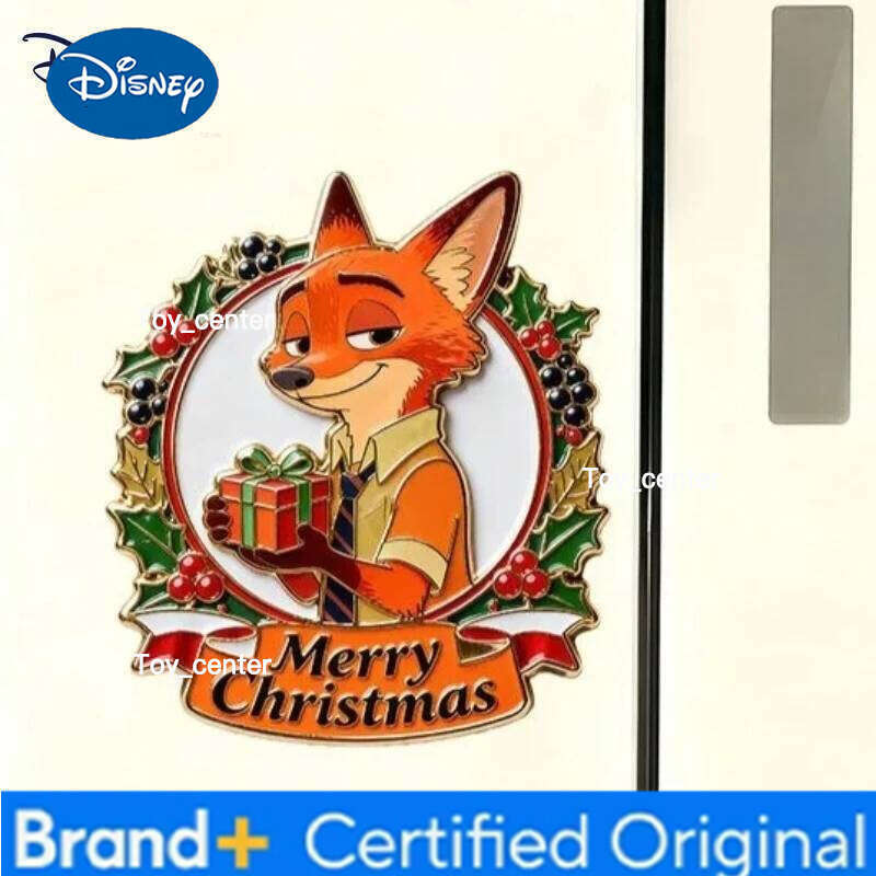 Disney Zootopia2 Nick & Judy Couple Christmas Acrylic Magnetic Fridge Magnet Set High-Quality Holiday Gift for Anime Fans Merch H260123