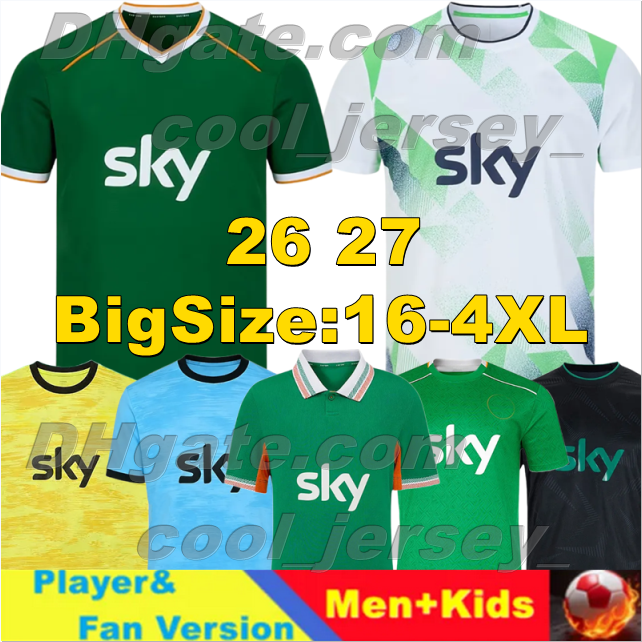 XXXL 4XL 25 26 Ireland PARROTT Soccer Jerseys IDAH KENNY AZAZ SCALES Football Shirts 2025 2026 Republic of Ireland national football team Men Uniforms kids kits sets