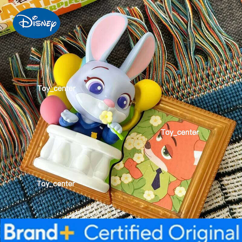 Disney Zootopia Stitch Art Famous Paintings Series Blind Box Nick Judy Figure Refrigerator Magnet Room Decorate Cute Gift H260123