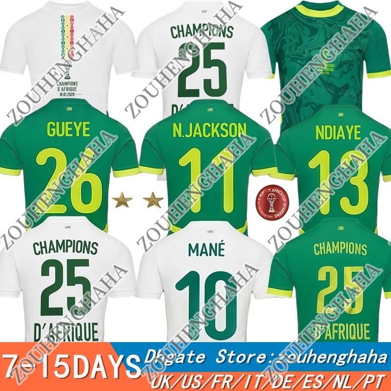 S-4XL Senegal soccer jerseys 2026 27 MANE N.JACKSON KOULIBALY SARR NDIAYE NIAKHATE football shirts kids kit 2025 national team fans Player