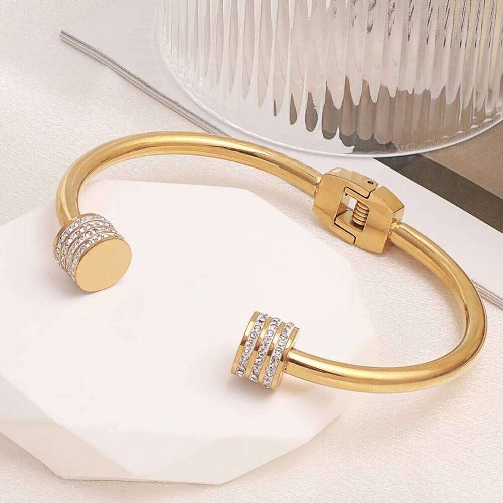 SHENNAIMING brand Stainless Steel Wire Bracelet Trendy Three Color Geometric Hip-Hop Jewelry Wholesale Gift Z260123