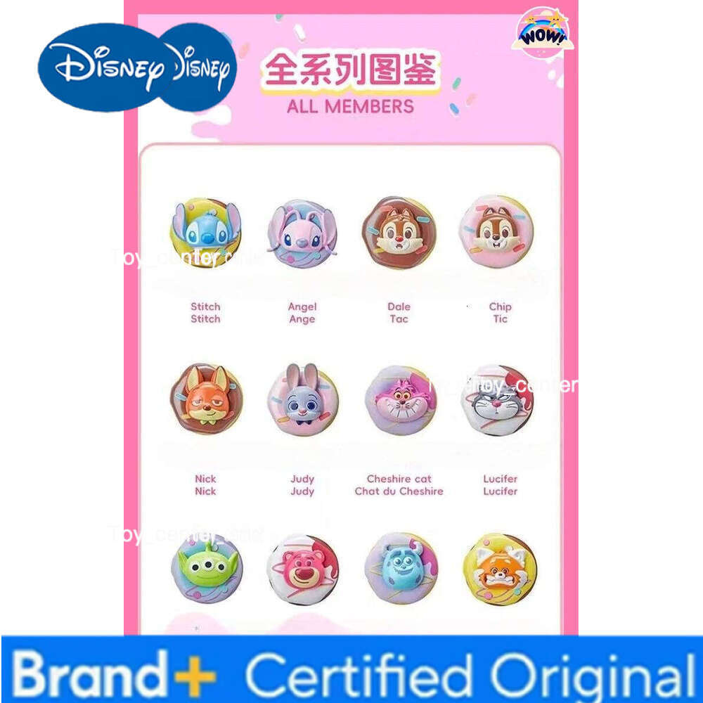 Disney Miniso Series Fun Donut-themed Figure Blind Box Magnet Refrigerator Sticker Guzi H260123
