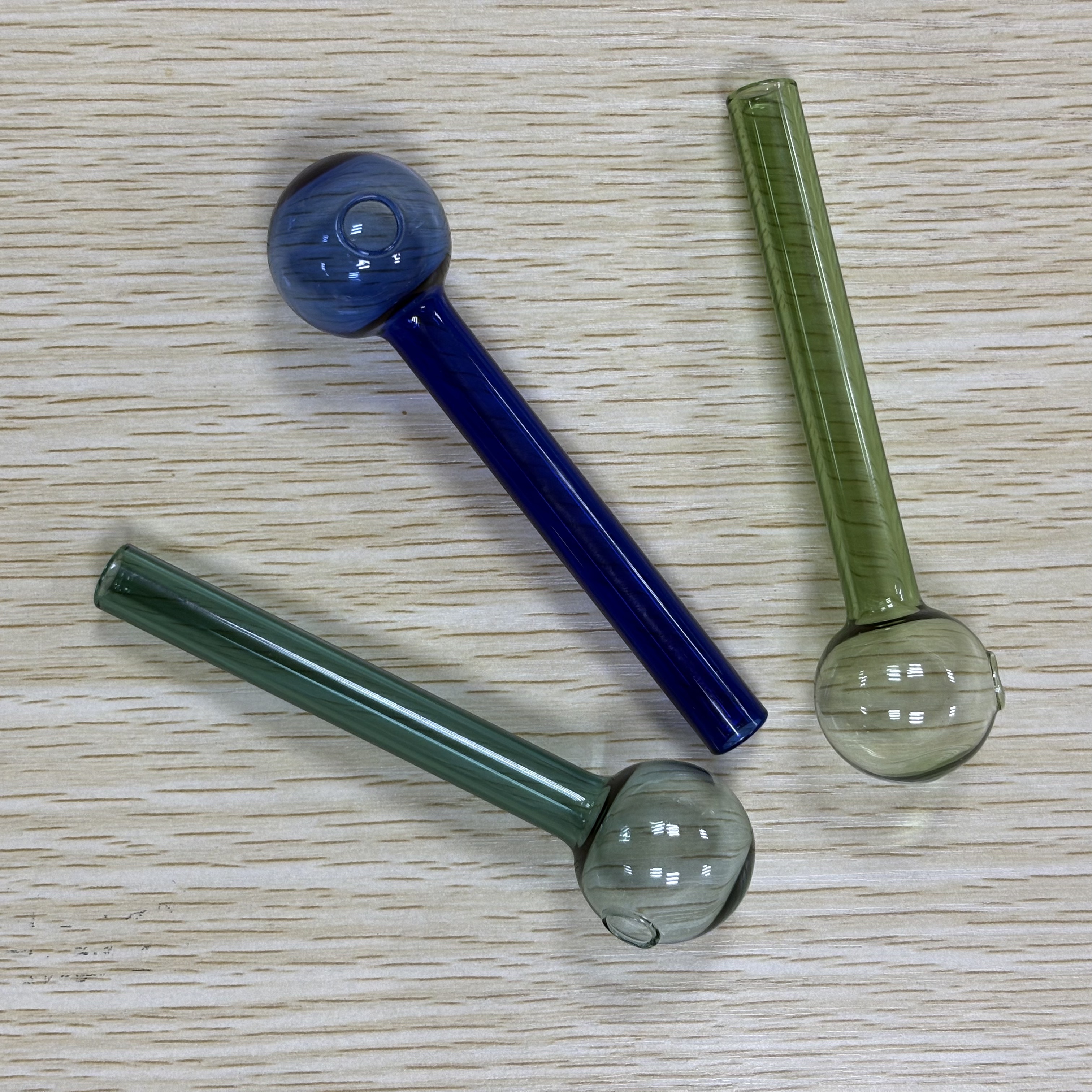 STOCK IN USA,9pcs Colorful Glass Oil Burner Pipe Spoon Hand Pipes For Smoking Accessories Tobacco Tool Smoke Straight Tube Pipe 4inch , 3-7 Days Deliv