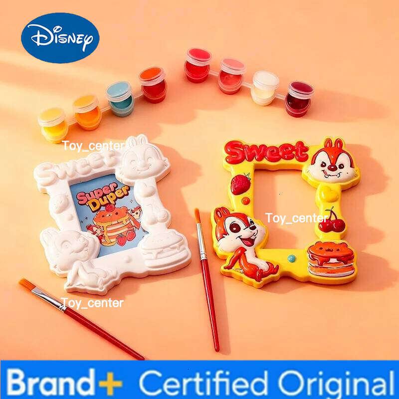 Disney Kids' Diy Doll Coloring Kit - Stitch & Zootopia Fridge Magnets Graffiti Plaster Painting H260123