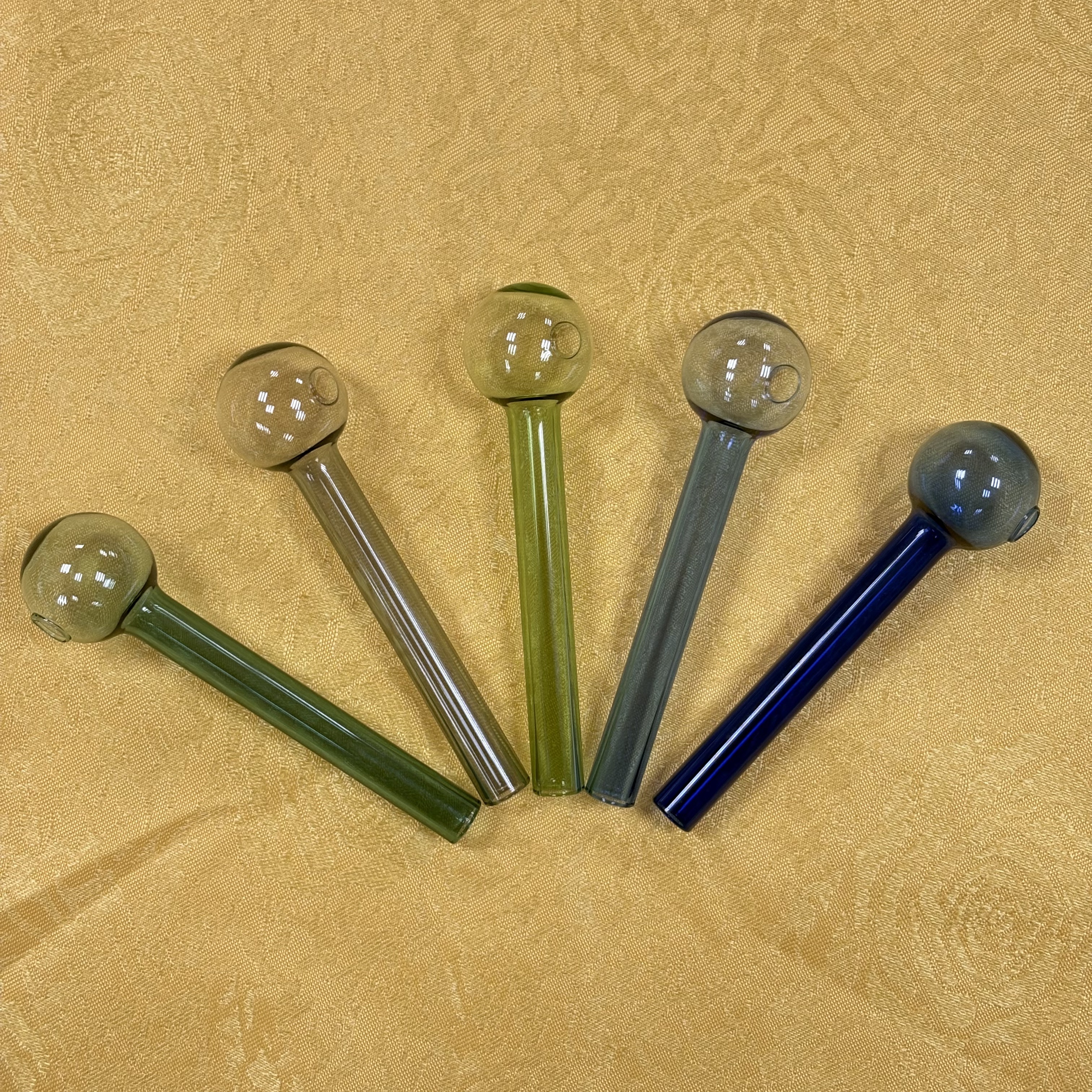 STOCK IN USA, 9pcs 4 Inch / 10cm Multicolor Glass Burner Pipe hookahs Spoon Hand Pipes For Smoking Accessories Tobacco Tool Package well by bubble box