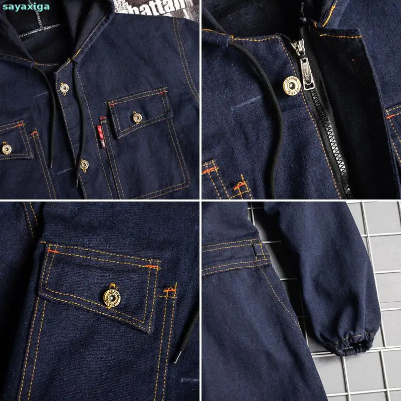 Denim Coverall Electric Welding Suit Labor Insurance Clothes Auto Repairman Workwear High Quality Fit M4xl 260120