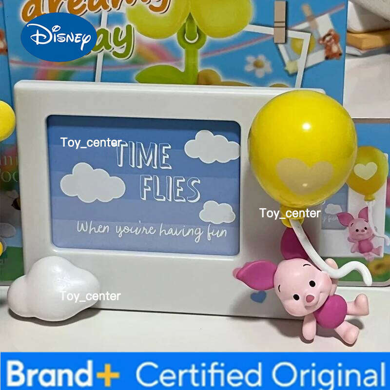 Disney Genuine Winnie The Pooh Polaroid Frames Fridge Magnet Series Blind Box Trendy Doll Garage Kit Desktop Ornament Toy Girl Gift H260123