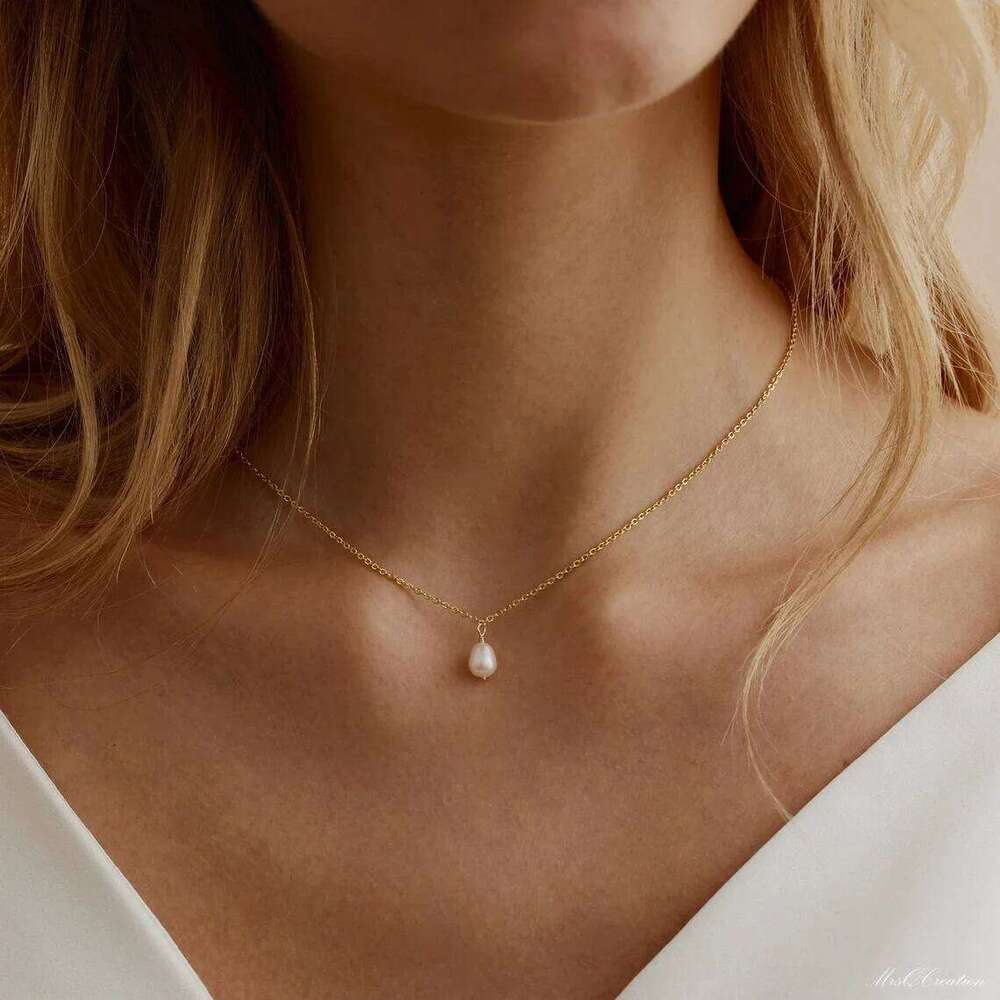 CCGOOD Stainless Steel Chain Necklace Women Adjustable Boho Beach Minimalist Jewelry Gift for Her Natural Pearl Charm Choker Z260123