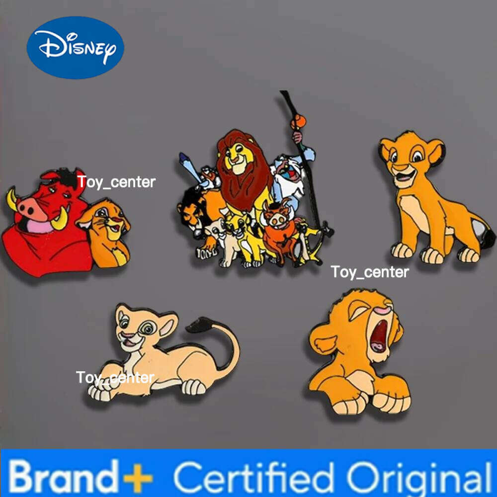 Disney 5 Pcs Creative and Lovely Cartoon Anime King of The Jungle Metal Alloy Brooch Refrigerator Magnets Decorative Gift for Friends H260123