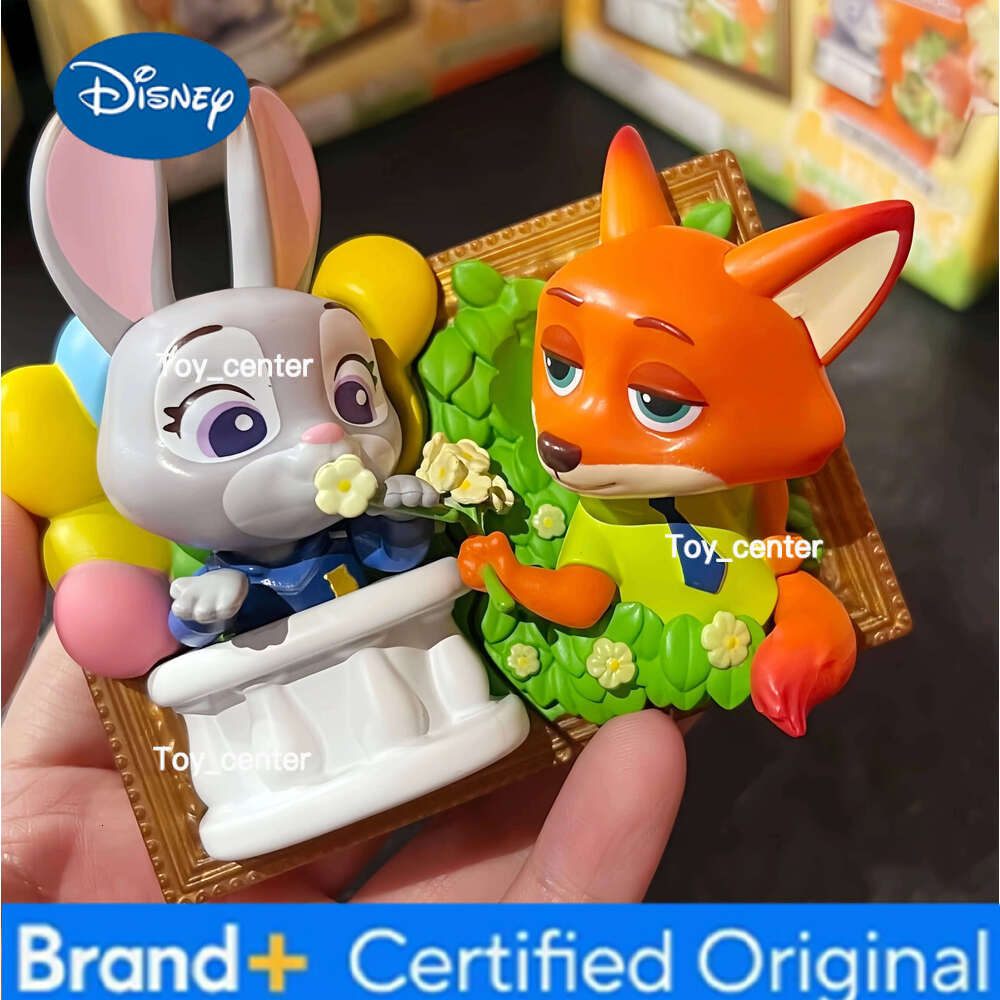 Disney Series Zootopia Famous Painting Magnetic Attraction Blind Box Toy Cute Movie Merchandise Room Car Decorations Gift H260123