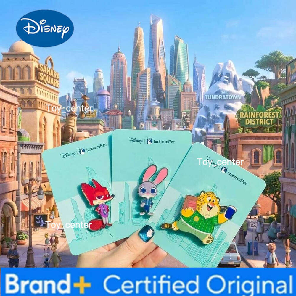 Disney New Launch Zootopia Cartoon Metal Magnetic Fridge Stickers Cute Acrylic Badge H260123