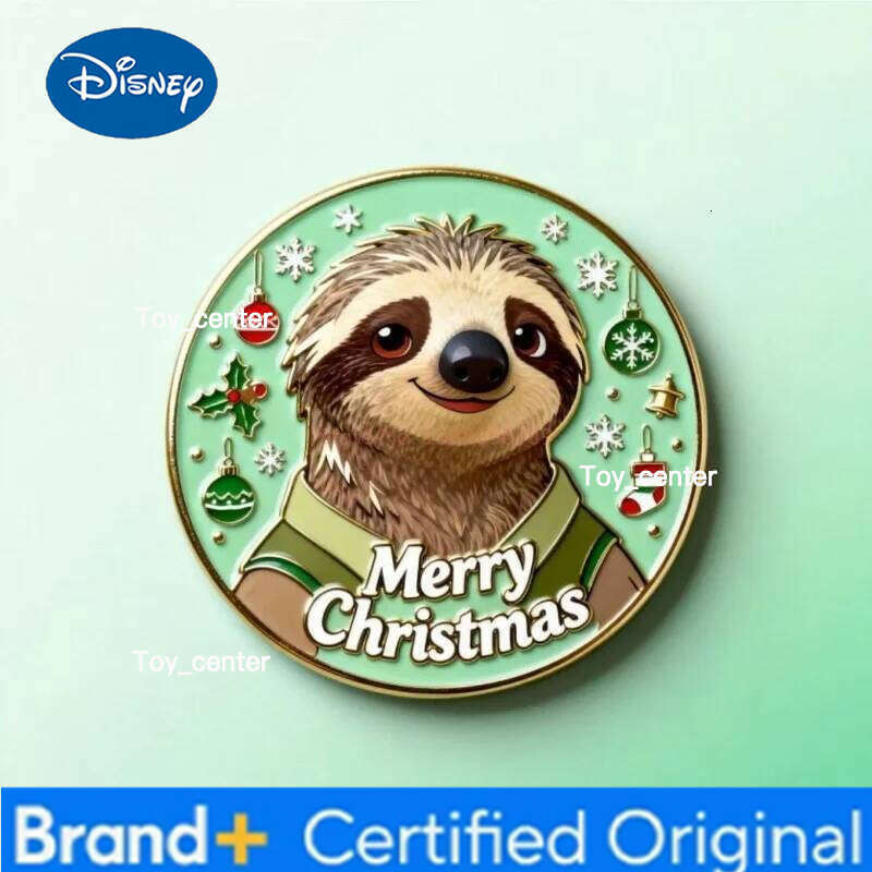Disney Zootopia Nick Wilde Merry Metal Enamel Pin Fridge Magnet 2 In 1 Collectible Christmas Decor Gift For Fans H260123