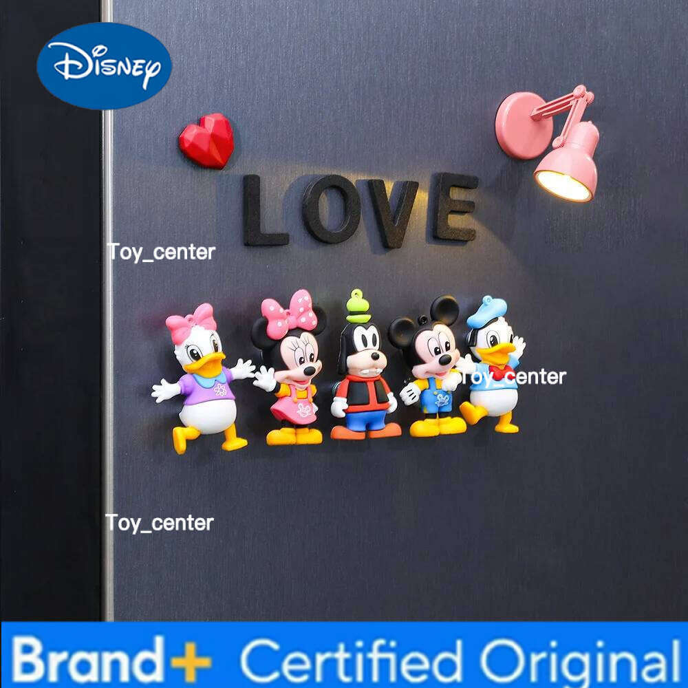 Disney Cute Woody Buzz 3D Mickey Minnie Fridge Magnets Creative Cartoon Anime Peripheral Decor Toy Collectible Figurine Gift H260123